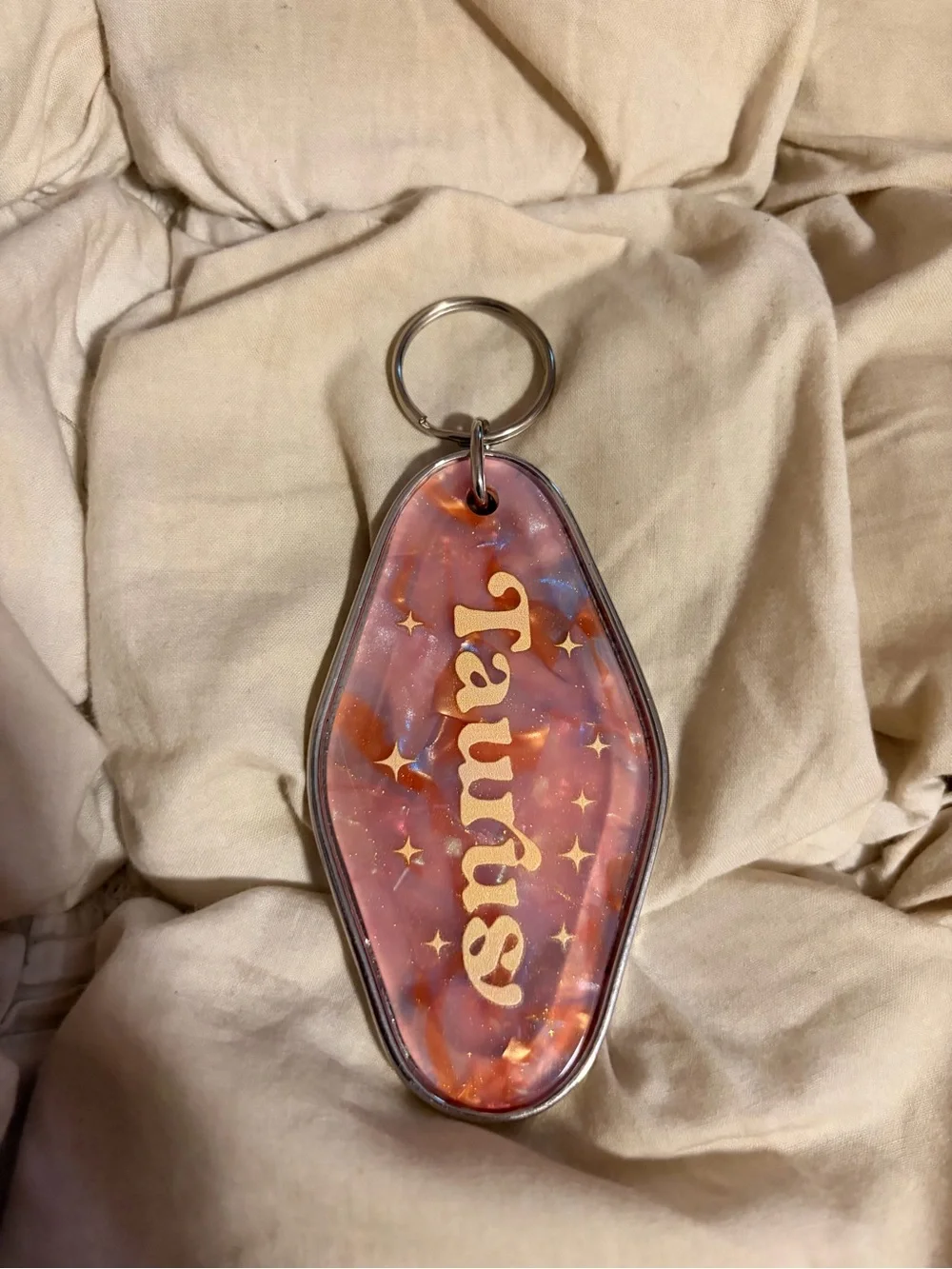 Free People Taurus Retro Motel Key Tag Keychain